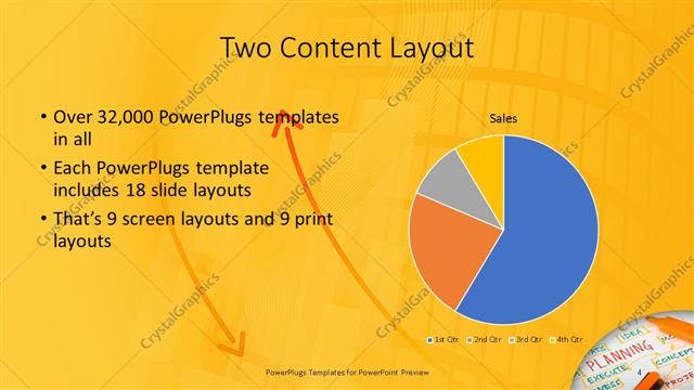 Two Content presentation slide layout