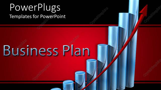  Presentation with growth chart - A business plan with a growth chart and black background