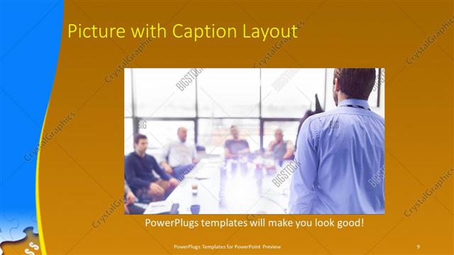 Picture with Caption presentation slide layout