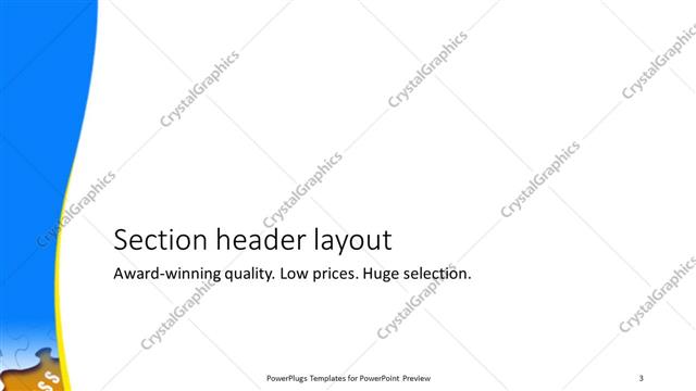 Section Header presentation slide layout