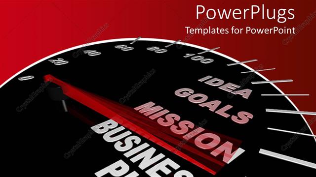  Presentation with motivational - Business plan speedometer with motivational words for achieving success in business