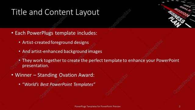 Title and Content presentation slide layout
