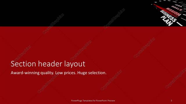 Section Header presentation slide layout