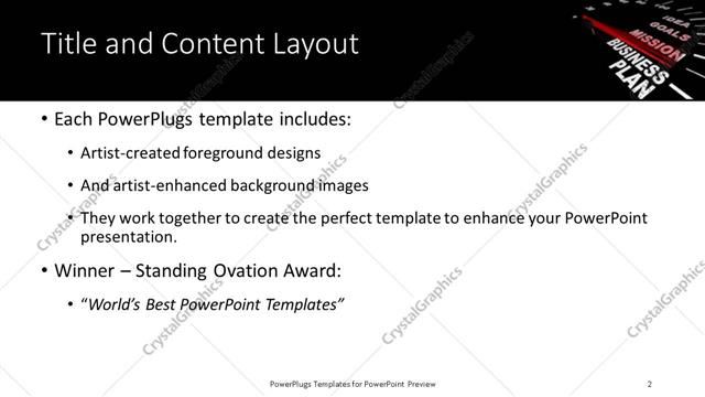 Title and Content presentation slide layout