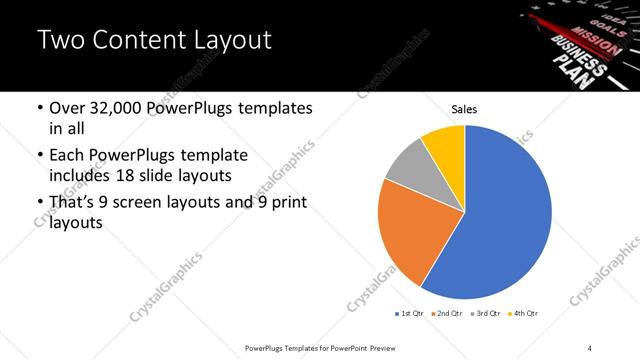 Two Content presentation slide layout