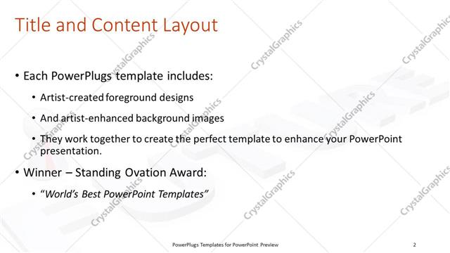 Title and Content presentation slide layout