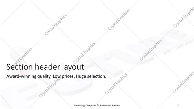 Section Header presentation slide layout