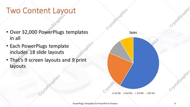 Two Content presentation slide layout