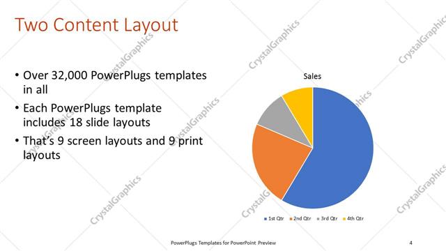 Two Content presentation slide layout