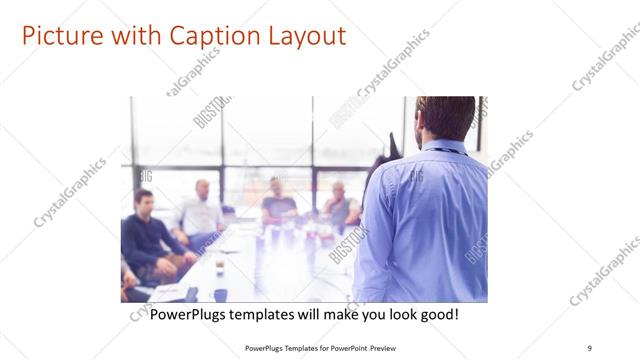 Picture with Caption presentation slide layout