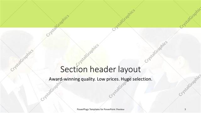 Section Header presentation slide layout