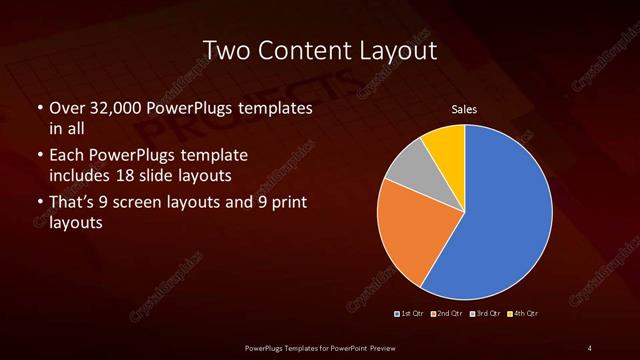 Two Content presentation slide layout