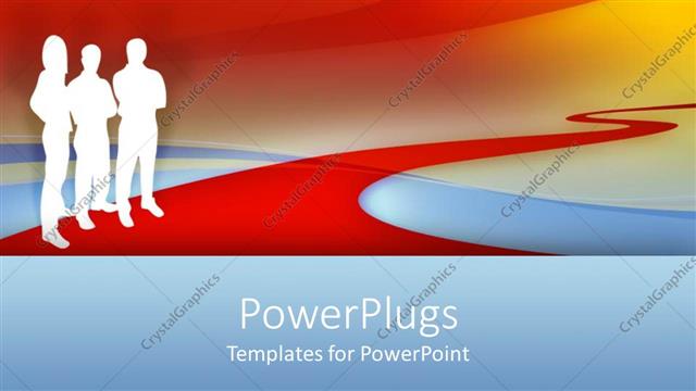  Presentation with direction - Business red trails sunsets direction planning strategy three workers metaphor