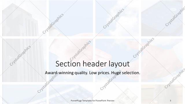 Section Header presentation slide layout