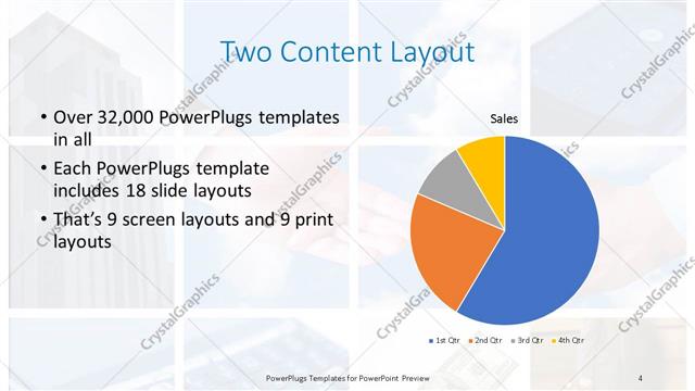 Two Content presentation slide layout