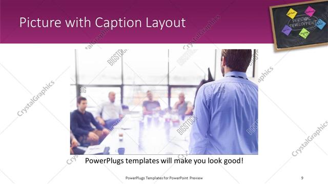 Picture with Caption presentation slide layout