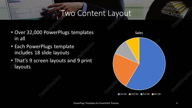 Two Content presentation slide layout