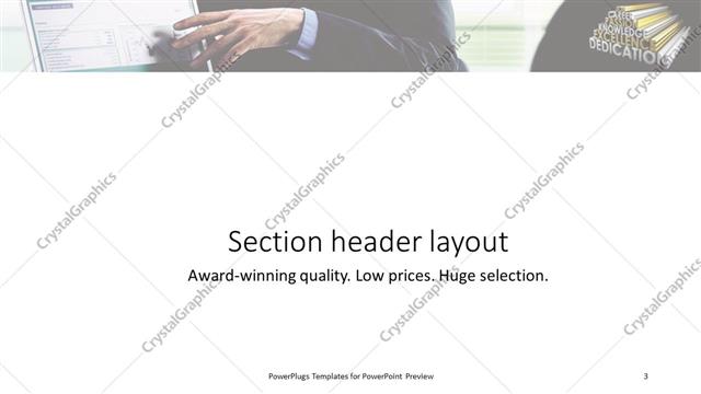 Section Header presentation slide layout