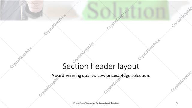 Section Header presentation slide layout