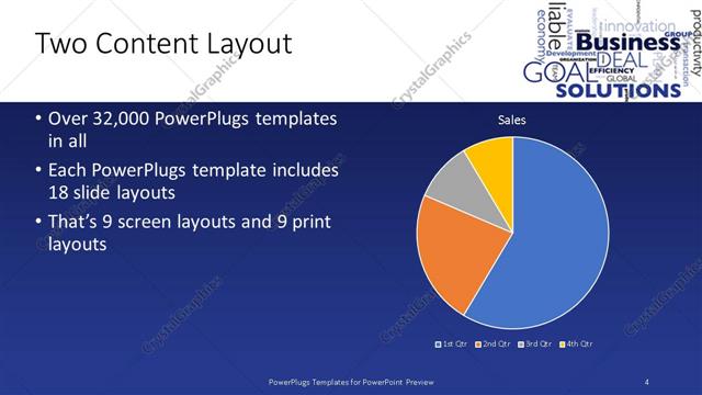 Two Content presentation slide layout