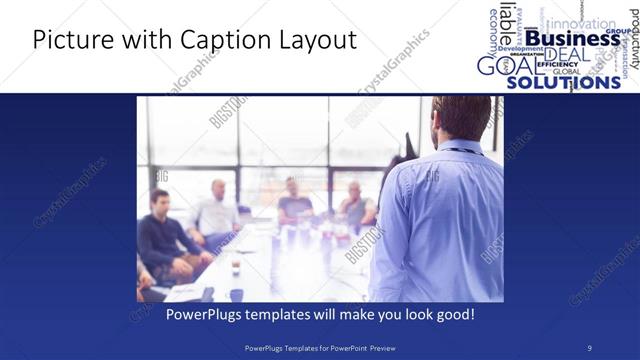 Picture with Caption presentation slide layout
