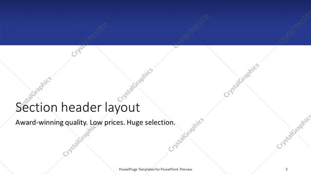Section Header presentation slide layout