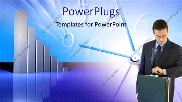  Presentation with business growing - A person with a clock in the background