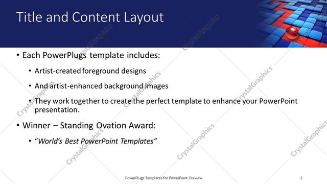 Title and Content presentation slide layout