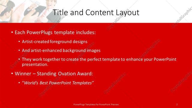 Title and Content presentation slide layout