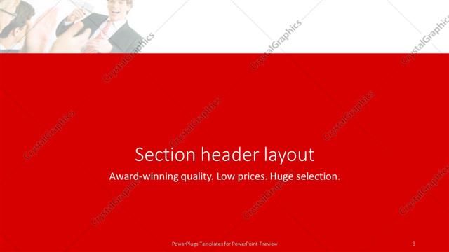 Section Header presentation slide layout