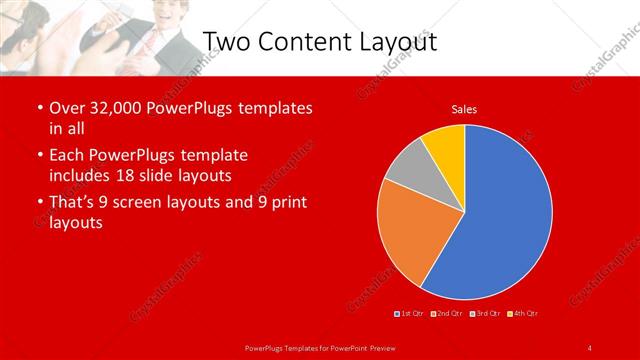 Two Content presentation slide layout