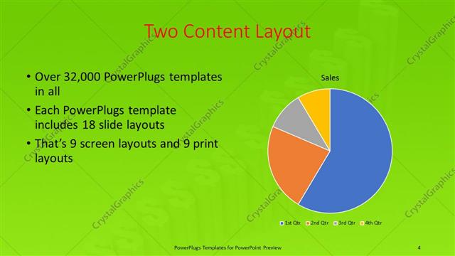Two Content presentation slide layout