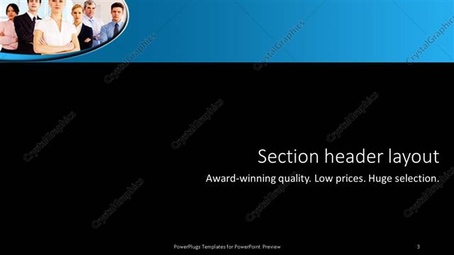 Section Header presentation slide layout