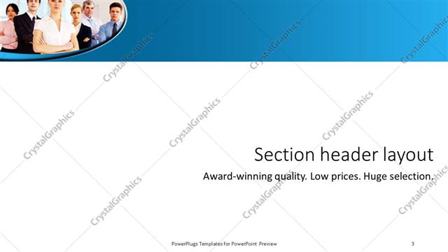 Section Header presentation slide layout