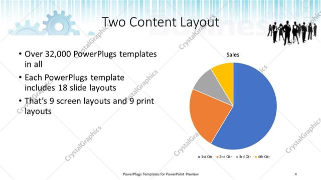 Two Content presentation slide layout