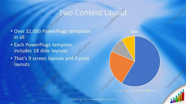 Two Content presentation slide layout