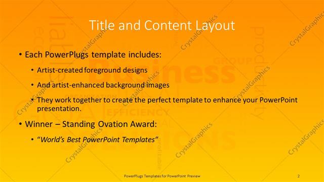Title and Content presentation slide layout