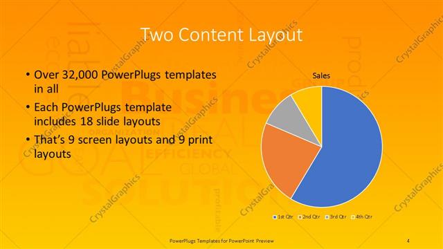 Two Content presentation slide layout