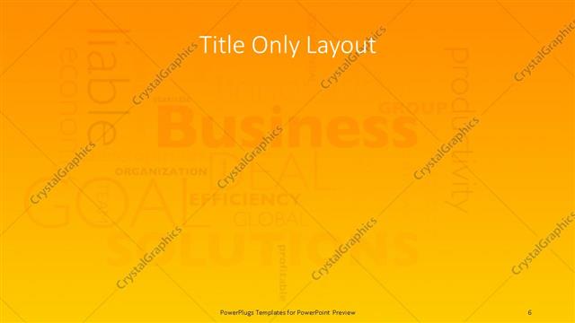 Title Only presentation slide layout