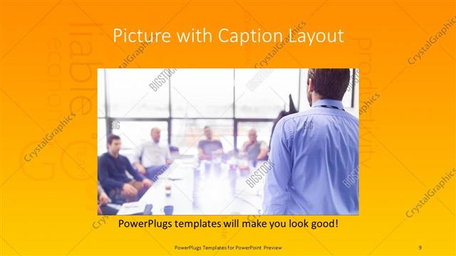 Picture with Caption presentation slide layout