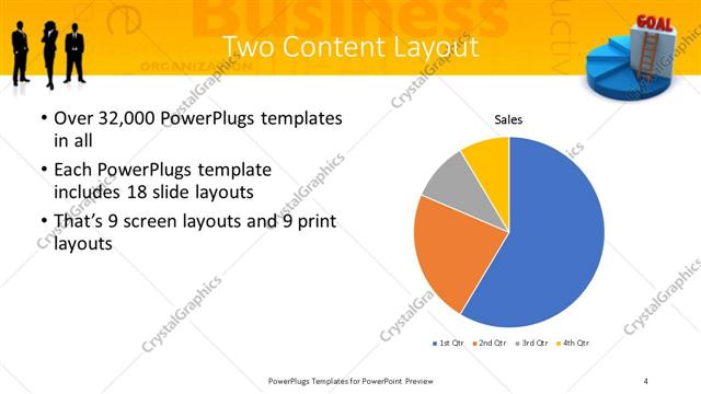 Two Content presentation slide layout
