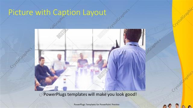 Picture with Caption presentation slide layout