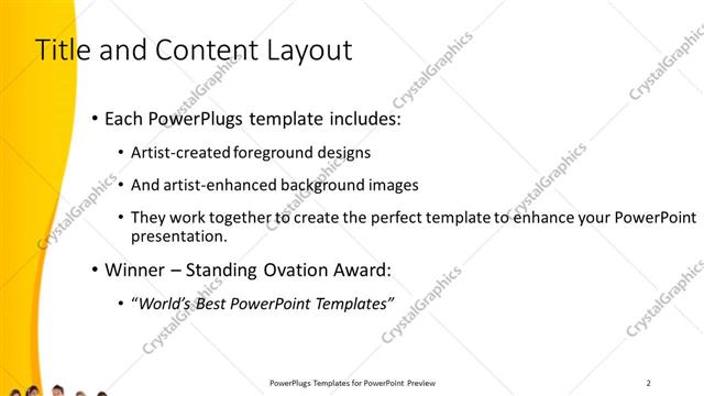 Title and Content presentation slide layout