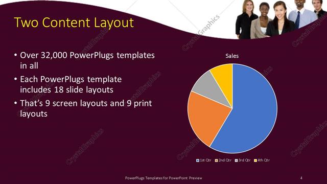 Two Content presentation slide layout