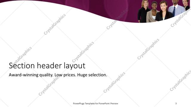 Section Header presentation slide layout