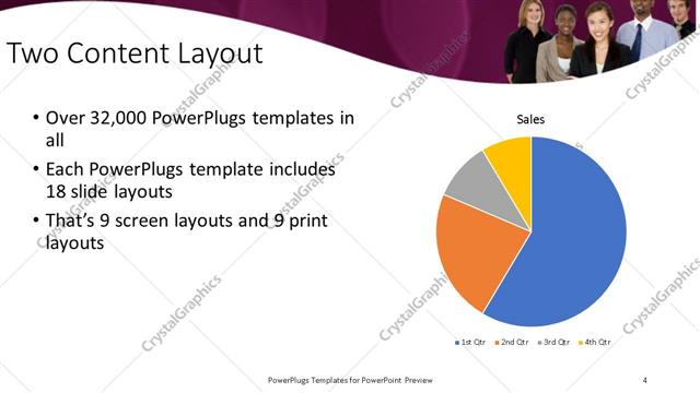 Two Content presentation slide layout
