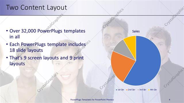 Two Content presentation slide layout