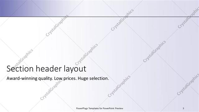 Section Header presentation slide layout