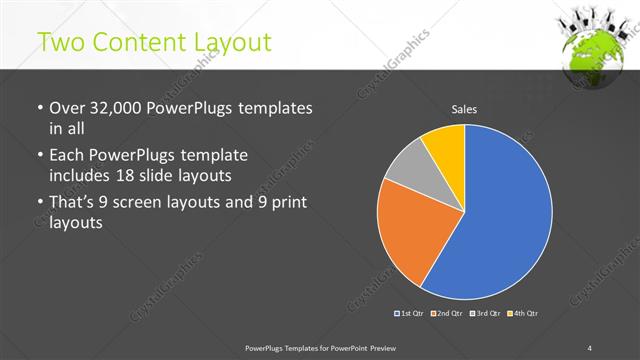 Two Content presentation slide layout