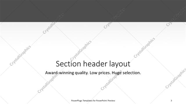 Section Header presentation slide layout